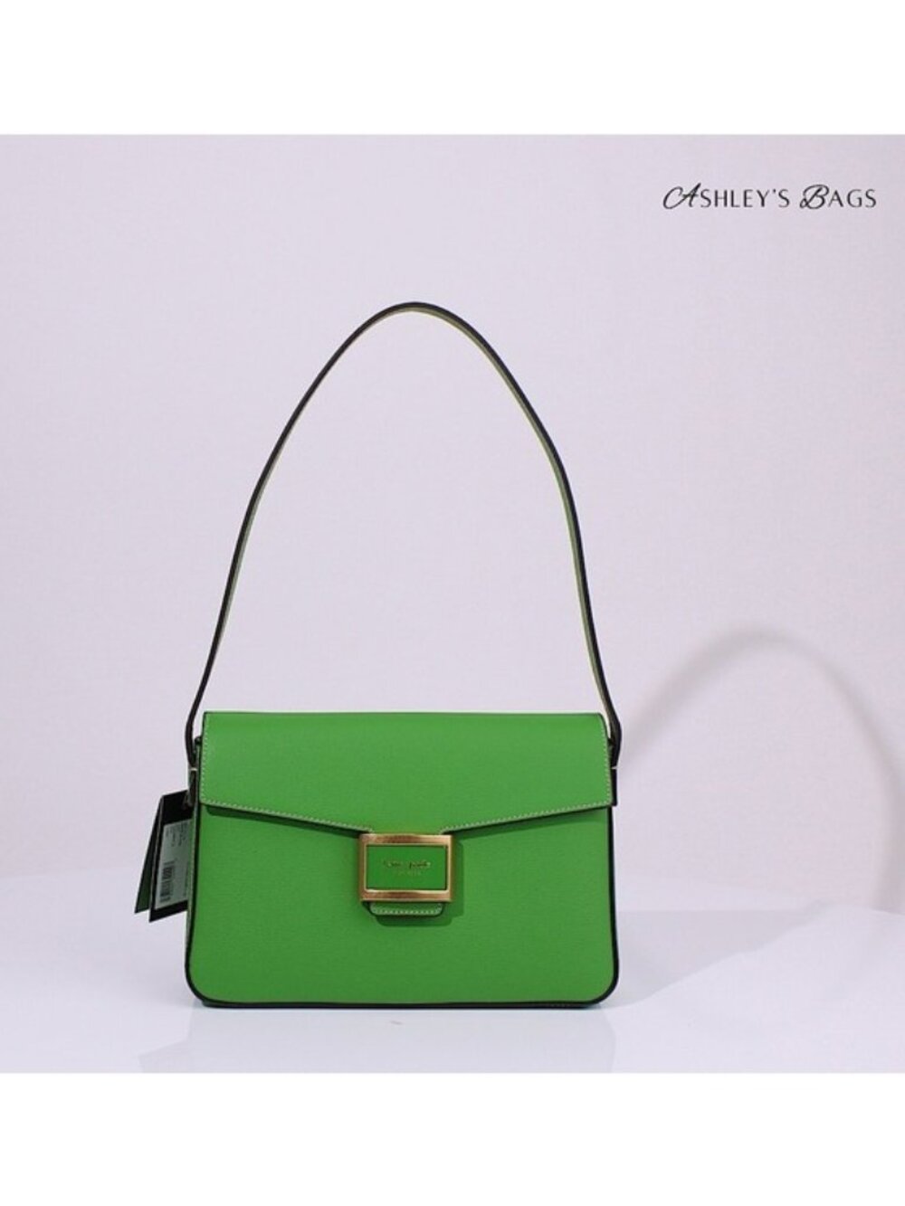 Kate Spade New York Katy Textured Leather Medium Shoulder Bag In Green